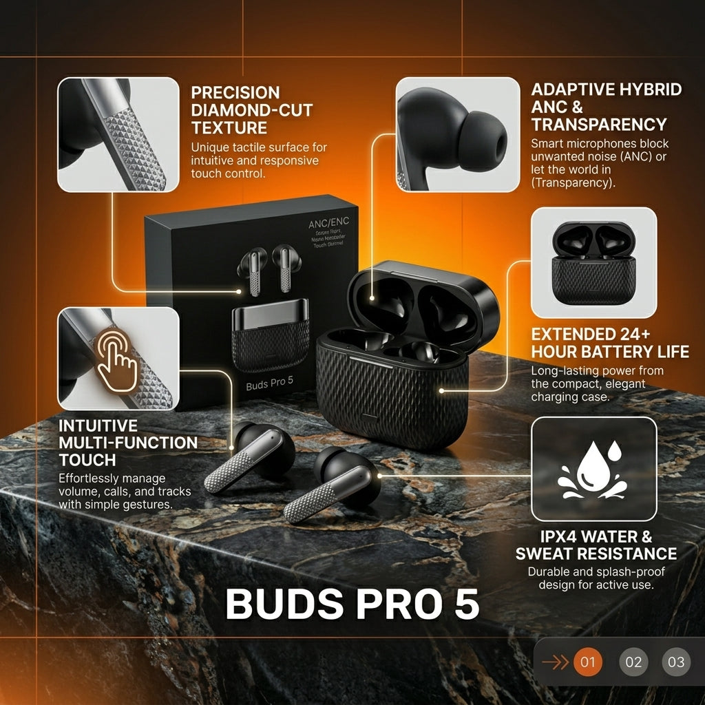 Buds Pro 5 True Wireless Earbuds